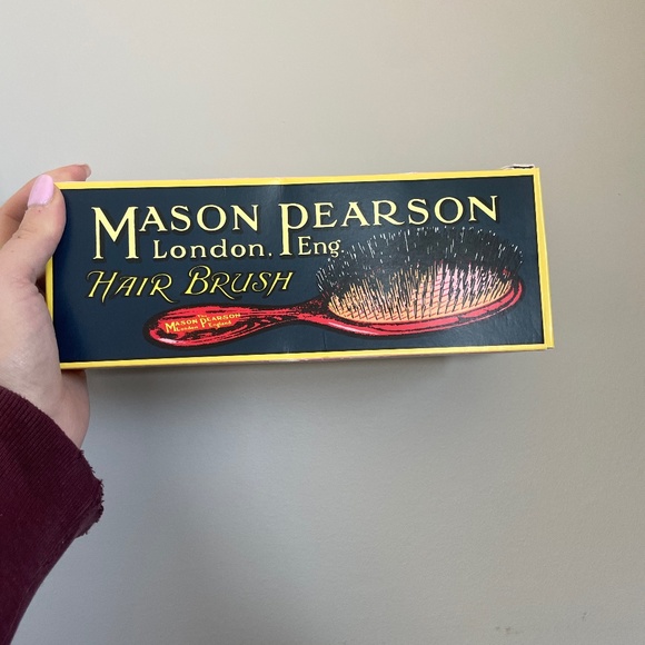 Mason Pearson Handy Bristle and Nylon Brush-Dark Ruby BRAND NEW - Picture 1 of 2